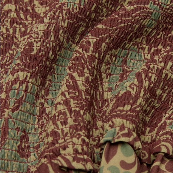 Wilfred Tempest Mini Dress  Sandy Bge/Spc Burgundy - Picture 3 of 11